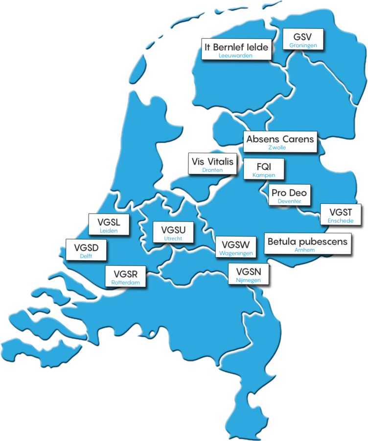 Kaart van VGS Nederland